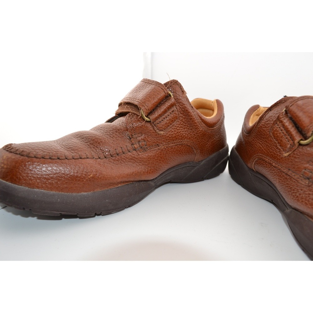 Dr. Comfort SCOTT Mens Brown Leather Hook and Loop Comfort‎ Shoes Size 10W - Picture 2 of 10